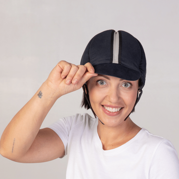 Hardy navy Ribcap medical grade helmet adult woman